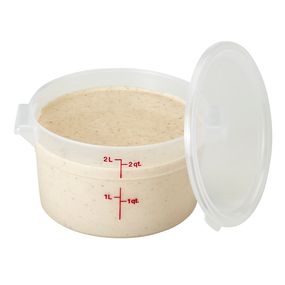Cambro Round 2 Quart Food Storage Container with Lid, 3 ct - Image 4