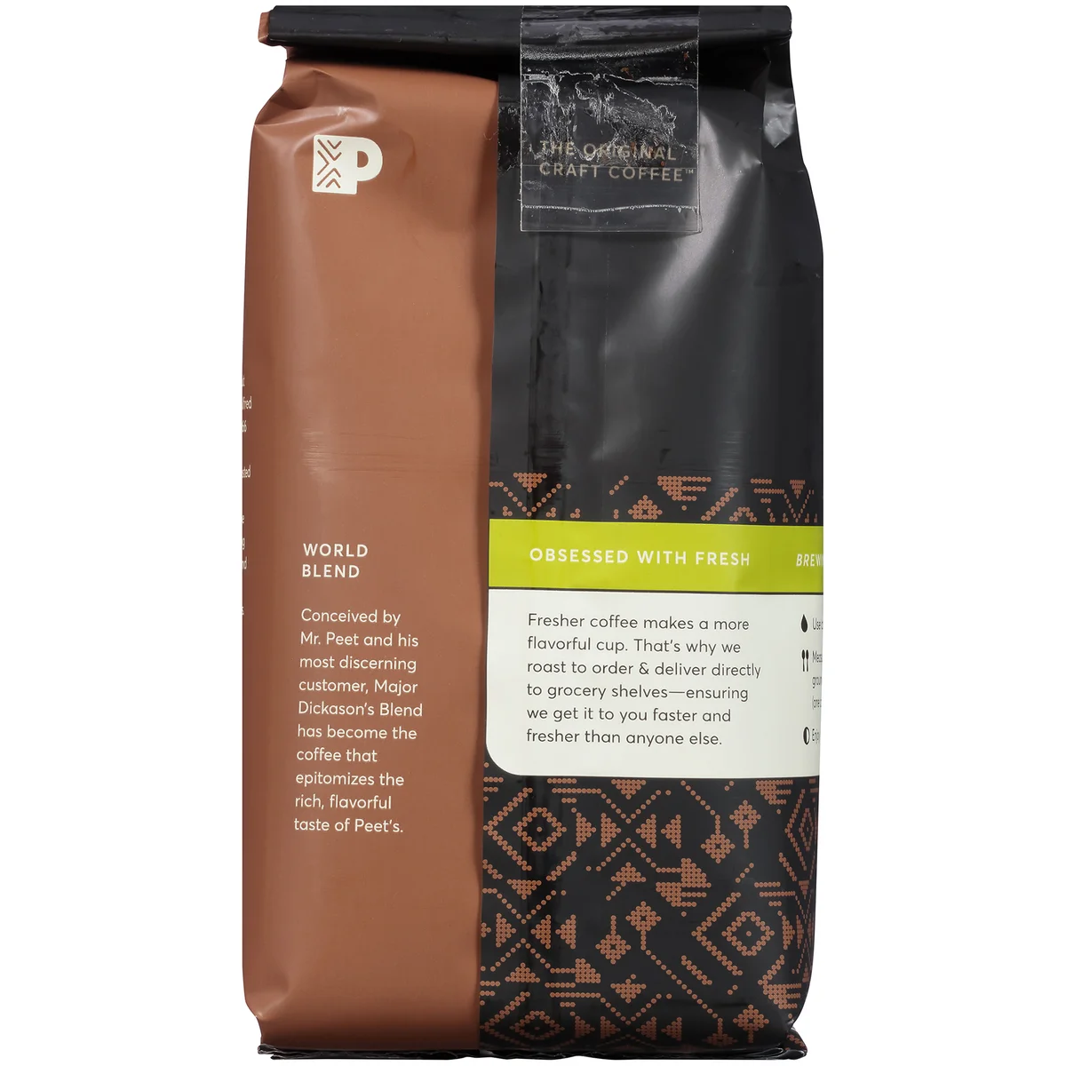 Peet's Coffee Decaf Major Dickason's Blend Whole Bean Coffee, Dark Roast, 2 lbs - Image 2