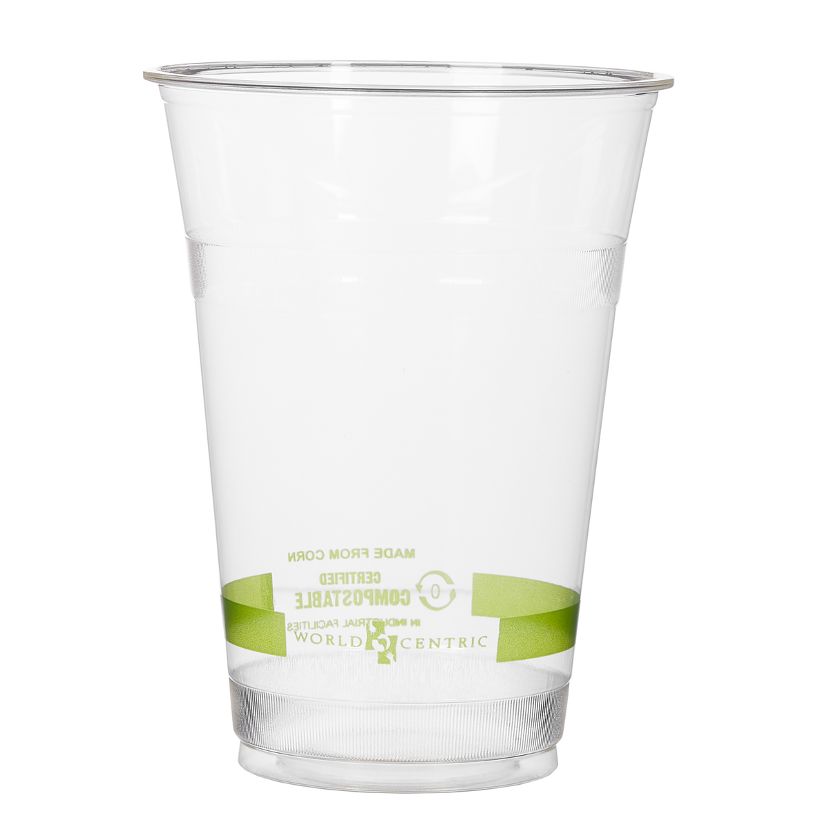 World Centric Compostable Plastic Cold Cups, 16 oz, 200 ct