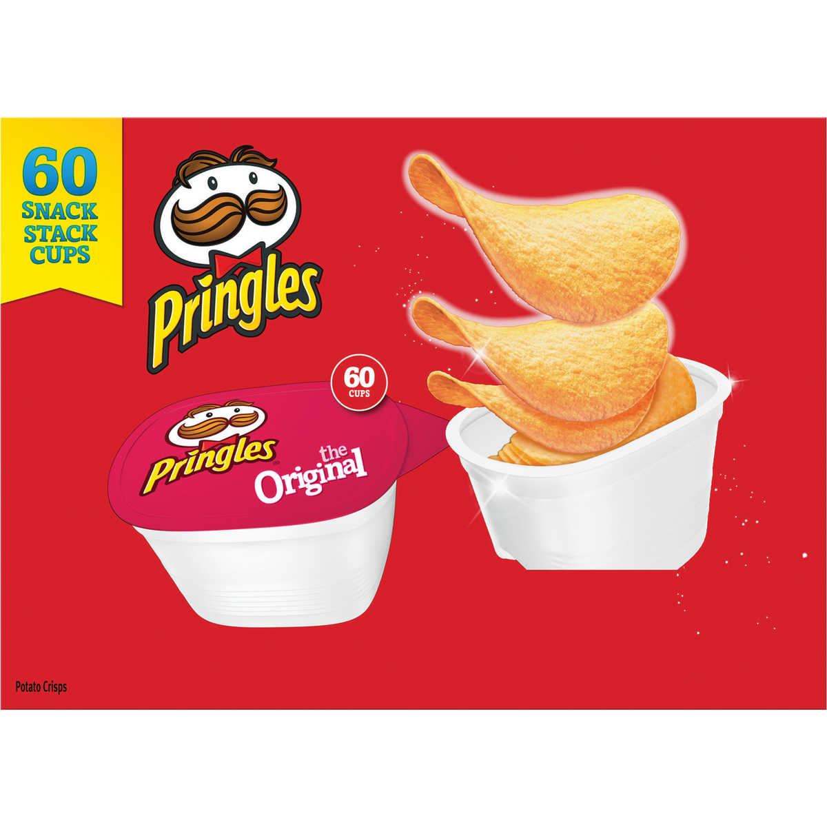 Pringles Potato Crisps Snack Stack Cups, Original, 0.67 oz, 60 ct - Image 2