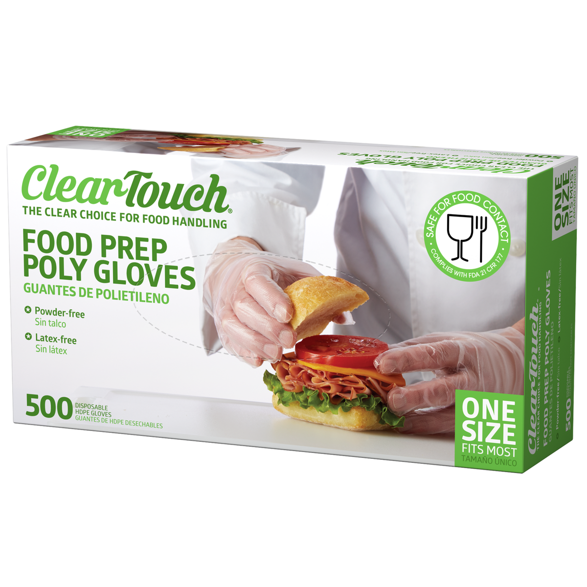 Clear-Touch Food Prep Poly Gloves, One Size, Clear, 2000 ct - Image 4