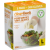 Clear-Touch Food Service Vinyl Gloves, Large, White, 300 ct
