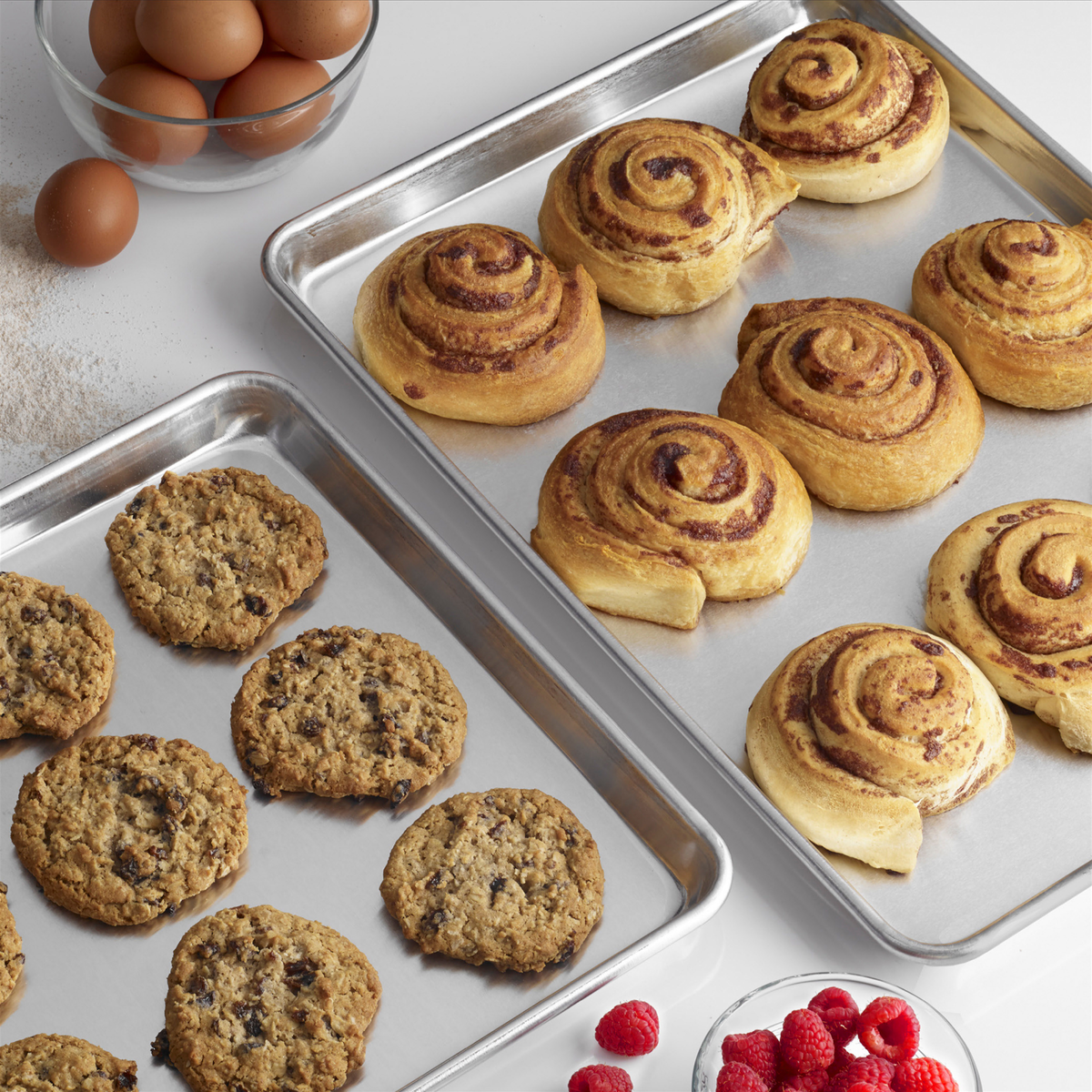 Tramontina Aluminum Baking Sheet Pan, Quarter Size, 9.5"L x 13"W, 3 ct - Image 3