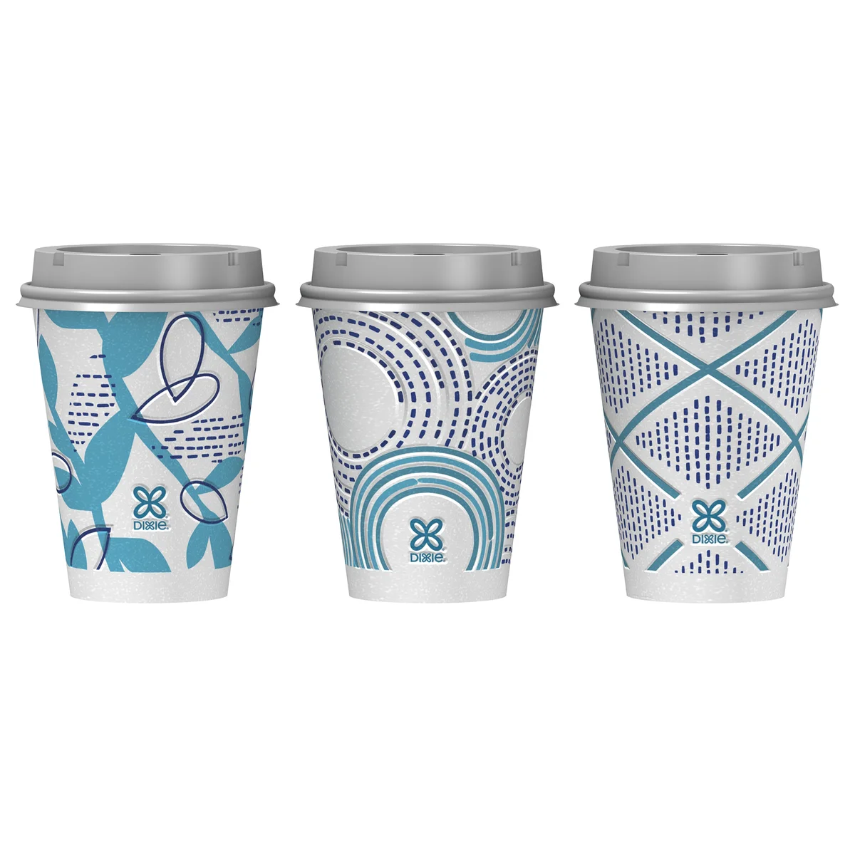 Dixie To Go Insulated Paper Hot or Cold Cups & Lids, Variety Pack, 12 oz, 100 ct - Image 2