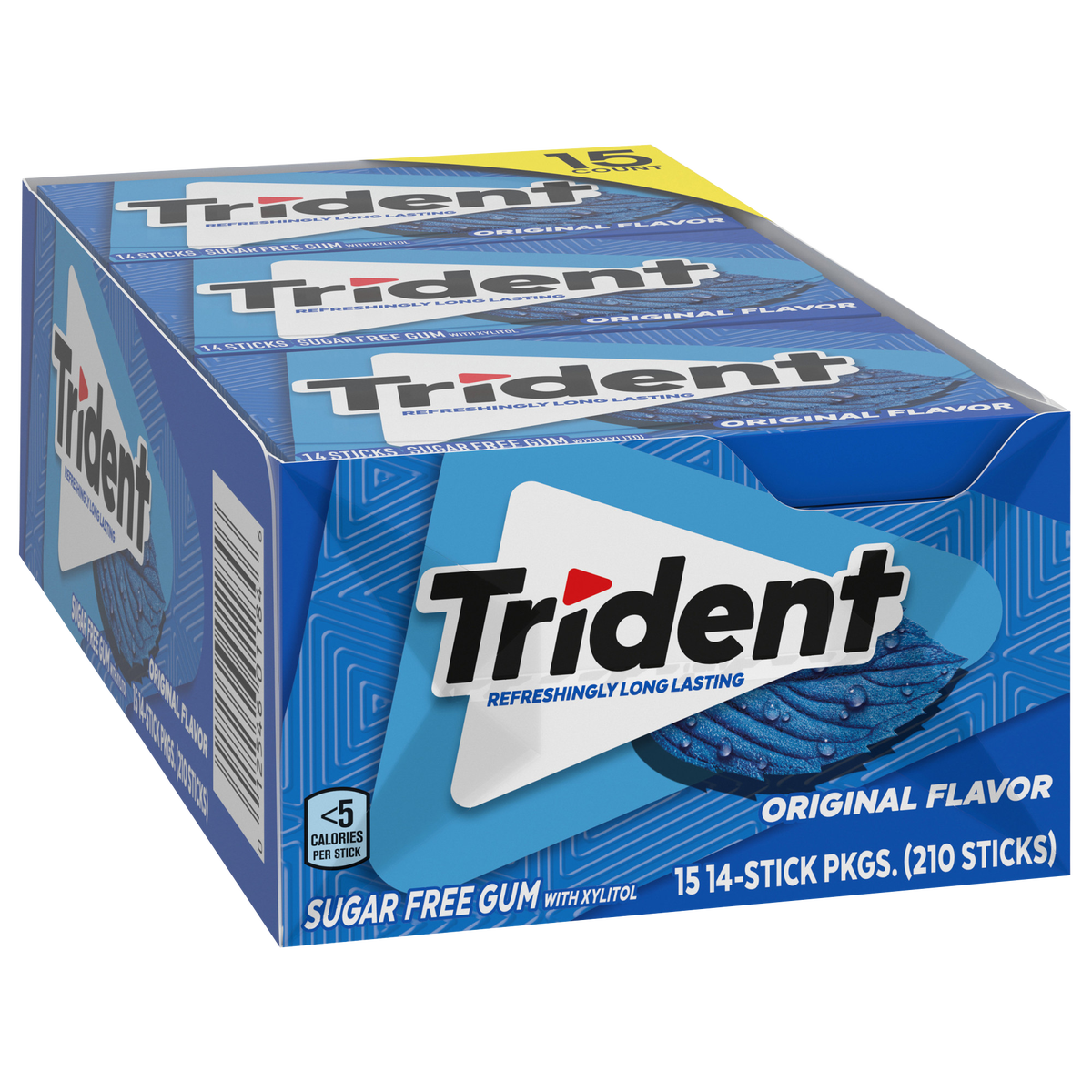 Trident Sugar Free Gum, Original, 14 Pieces, 15 ct - Image 3