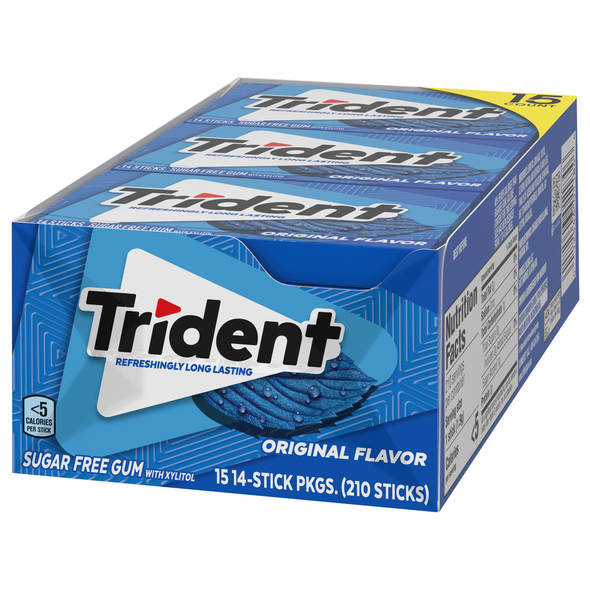 Trident Sugar Free Gum, Original, 14 Pieces, 15 ct - Image 4