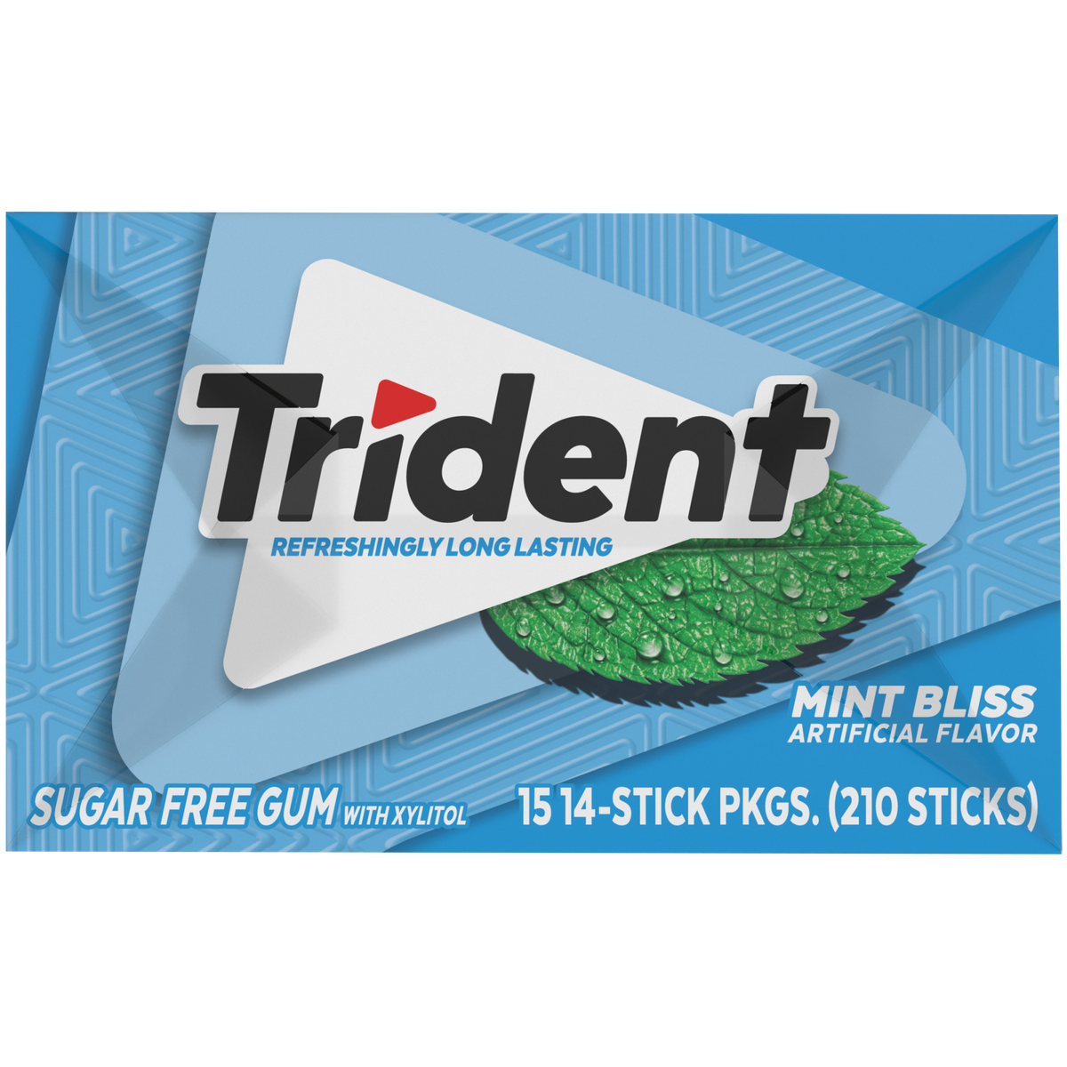 Trident Sugar Free Gum, Mint Bliss, 14 Pieces, 15 ct - Image 2