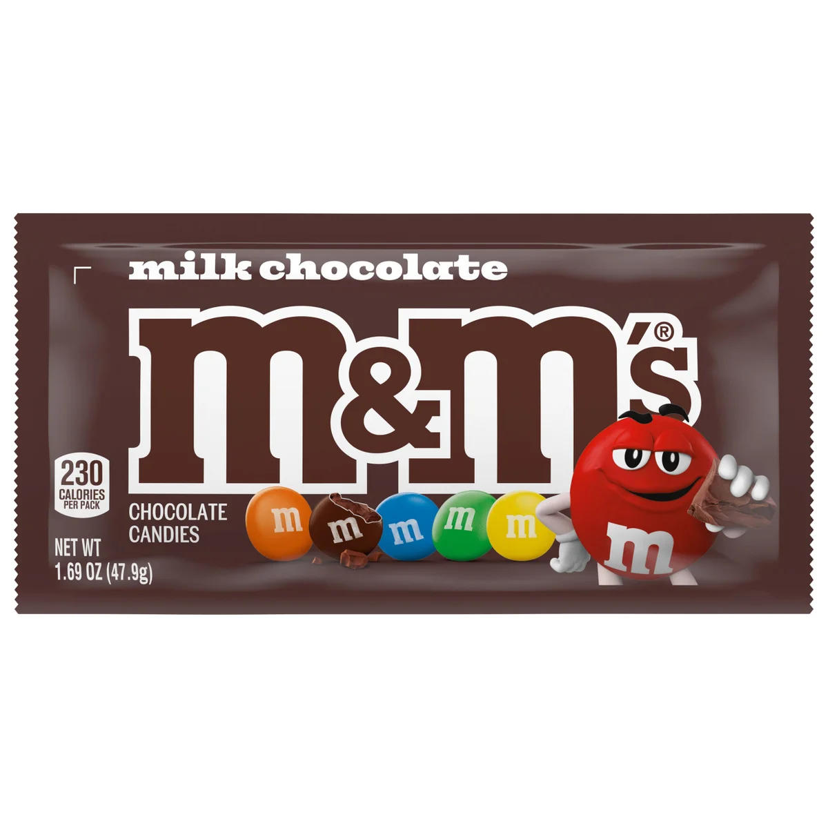 M&M'S Full Size Chocolate Candy, Milk Chocolate, 1.69 oz, 48 ct - Image 8
