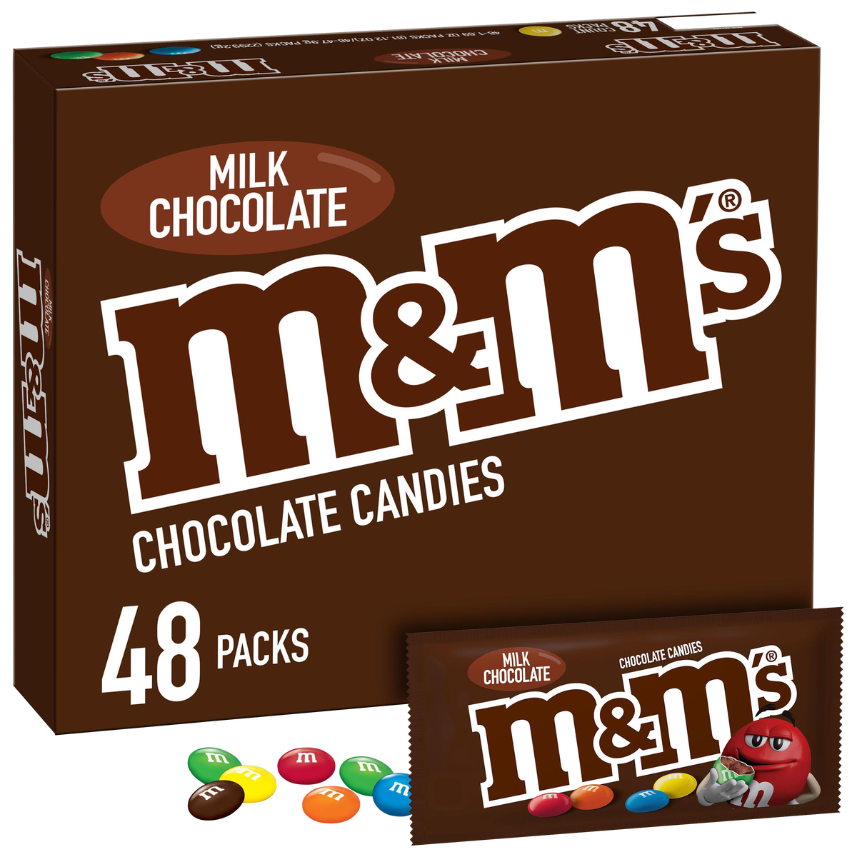 M&M'S Full Size Chocolate Candy, Milk Chocolate, 1.69 oz, 48 ct - Image 2