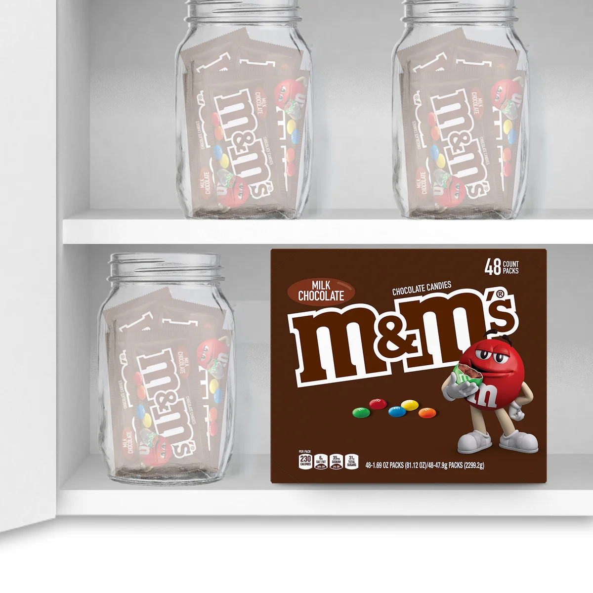 M&M'S Full Size Chocolate Candy, Milk Chocolate, 1.69 oz, 48 ct - Image 5