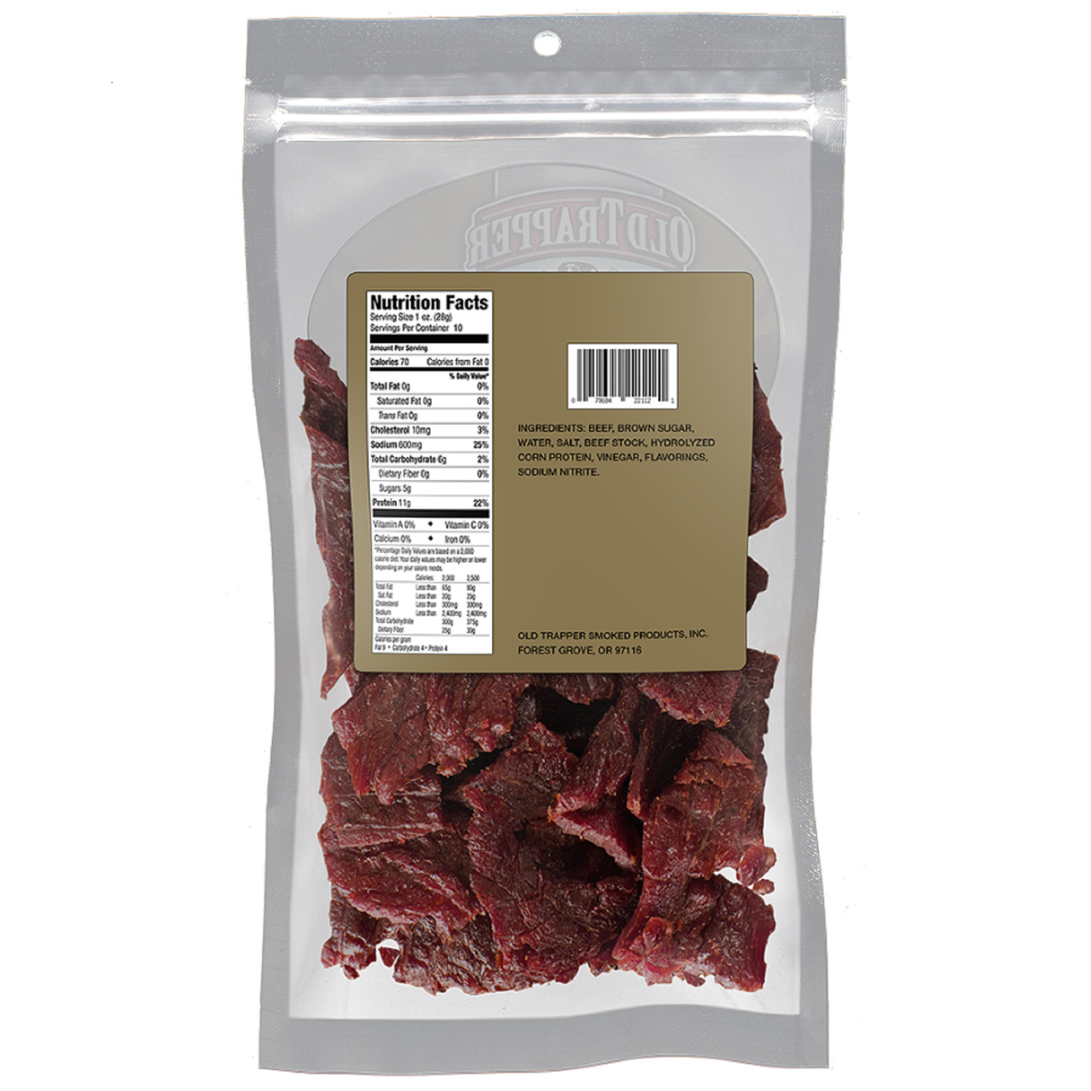 Old Trapper Beef Jerky, Old Fashioned, 10 oz - Image 2