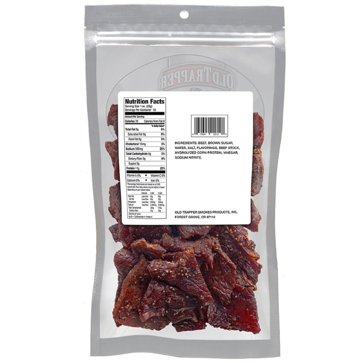 Old Trapper Beef Jerky, Peppered, 10 oz - Image 4