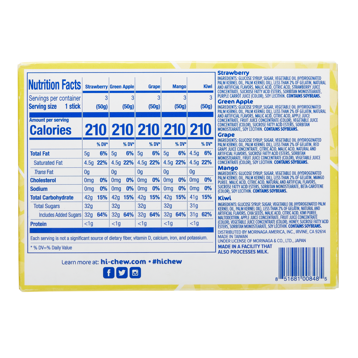 Hi-Chew Fruit Chews, Variety Pack, 1.76 oz, 15 ct - Image 2