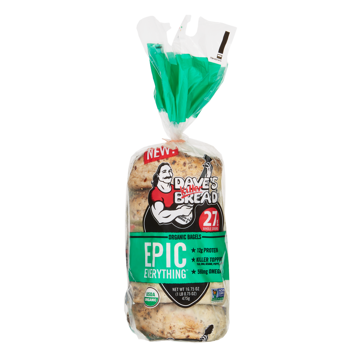 Dave's Killer Bread Organic Bagels, Epic Everything, 5 ct