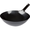 Winco 14" Carbon Steel Wok, Black