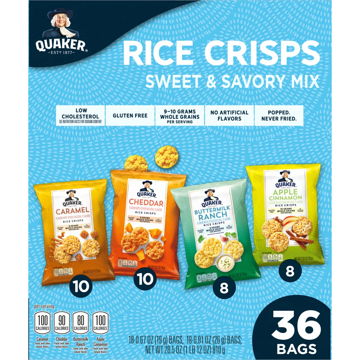 Quaker Rice Crisps, Variety Pack, 36 ct - Image 8