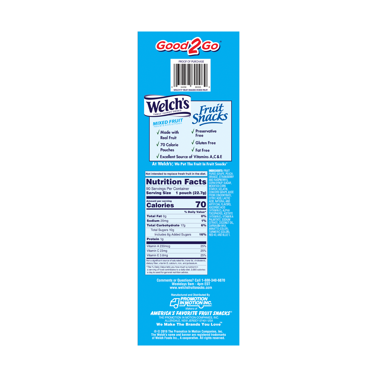 Welch's Fruit Snacks, Mixed Fruit, 0.8 oz, 90 ct - Image 4