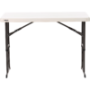Lifetime Adjustable Height Table, 48"W x 24"D x 24-34"H, Almond