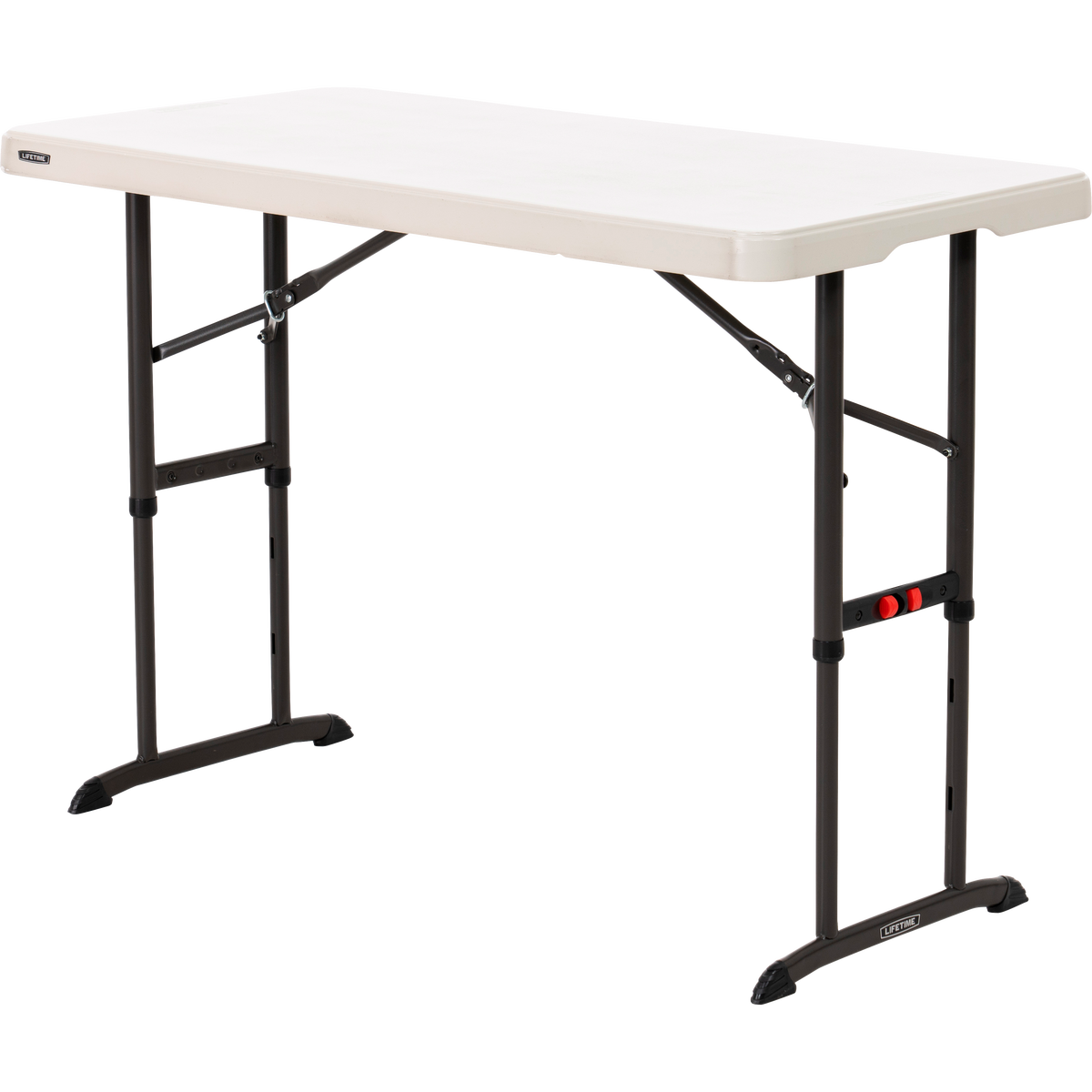 Lifetime Adjustable Height Table, 48"W x 24"D x 24-34"H, Almond - Image 2