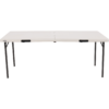 Lifetime Commercial Fold-In-Half Table, 72"L x 30"W x 29"H, Almond
