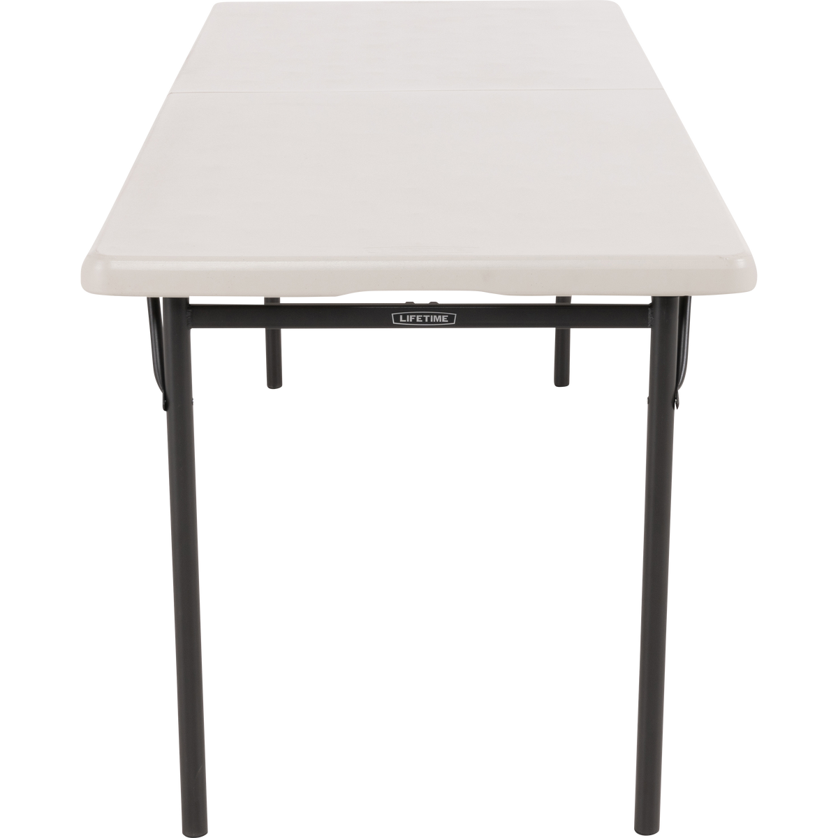 Lifetime Commercial Fold-In-Half Table, 72"L x 30"W x 29"H, Almond - Image 2