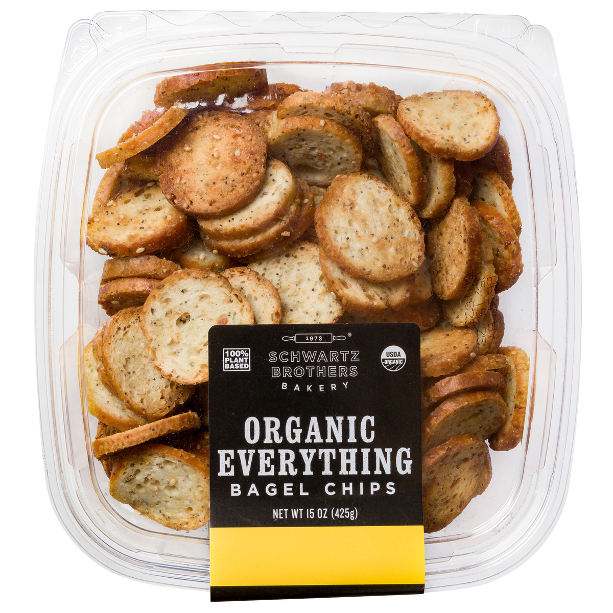 Schwartz Brothers Bakery Organic Everything Bagel Chips, 15 oz