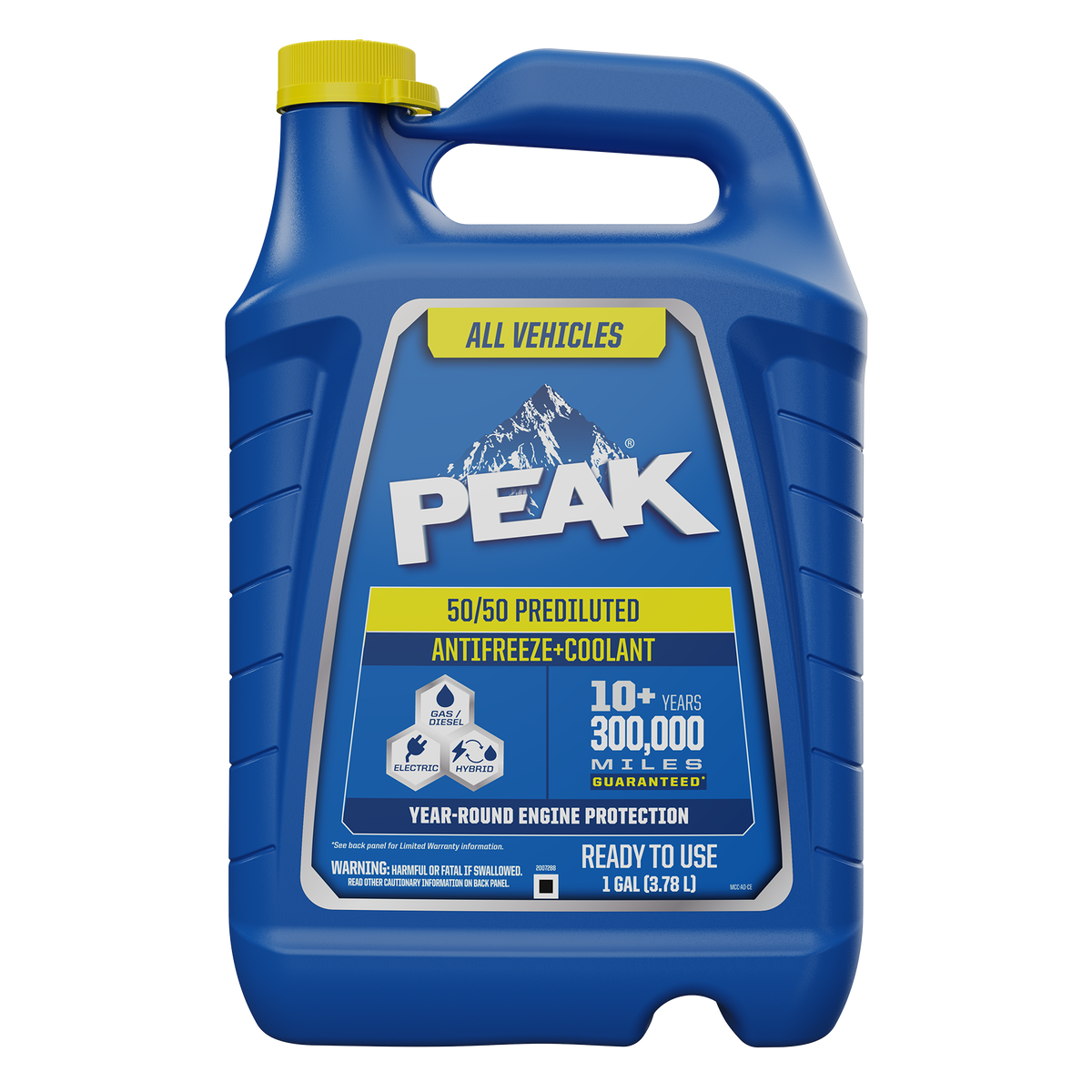 PEAK 50/50 Antifreeze + Coolant, 1 Gallon, 2 ct