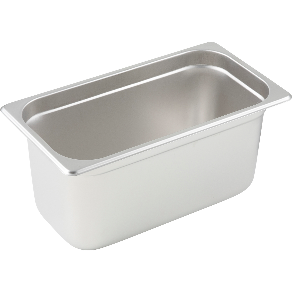 Winco 6" Anti-Jam Steam Pan, Third Size, Stainless Steel