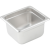 Winco 4" Anti-Jam Steam Pan, Sixth Size, Stainless Steel