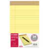TOPS Junior Legal Notepad, Legal Ruled, Canary Yellow, 5 in x 8 in, 50 Sheets, 24 Pads
