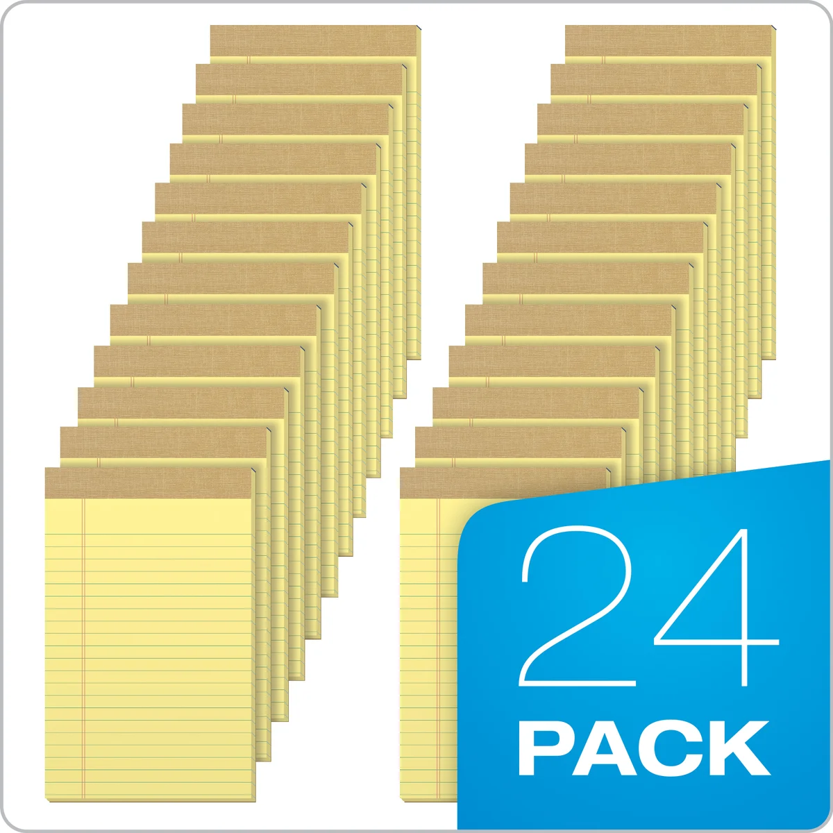 TOPS Junior Legal Notepad, Legal Ruled, Canary Yellow, 5 in x 8 in, 50 Sheets, 24 Pads - Image 7
