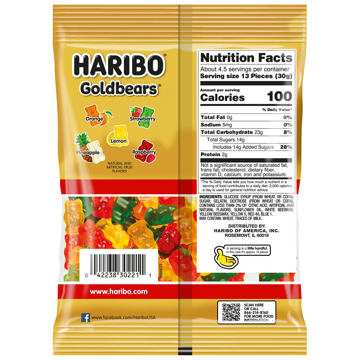 Haribo Goldbears Gummi Candy, 5 oz, 24 ct - Image 3