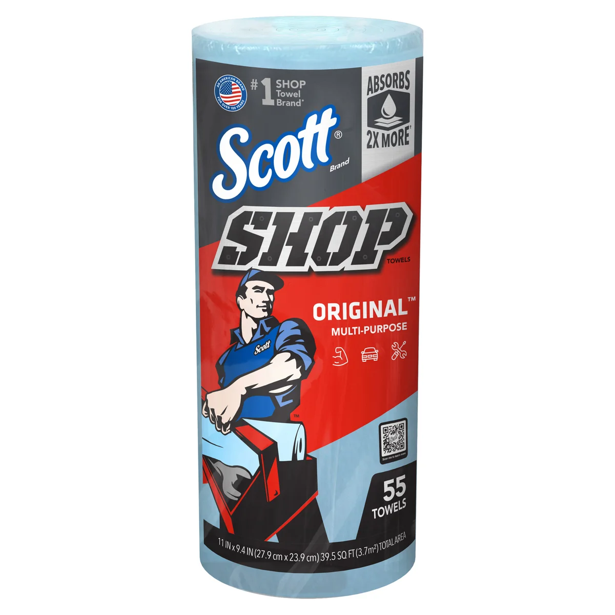 Scott Shop Towels, Original Multi-Purpose, Blue, 10 ct - Image 2