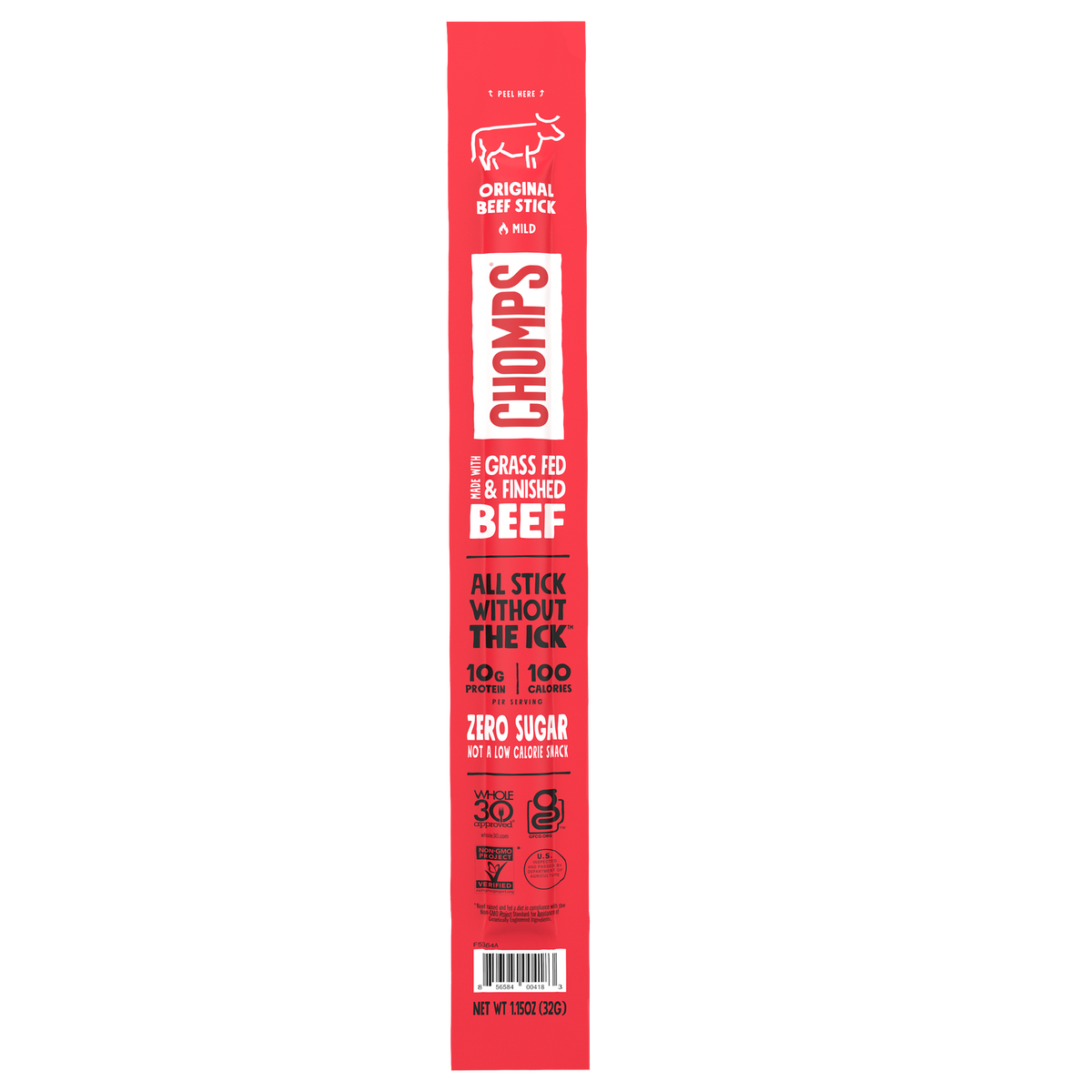 Chomps Original Beef Sticks, Mild, 1.15 oz, 12 ct - Image 2