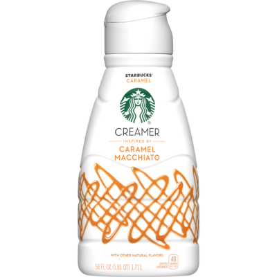100% zoom minimum zoom level Starbucks Liquid Coffee Creamer, Caramel, 58 fl oz