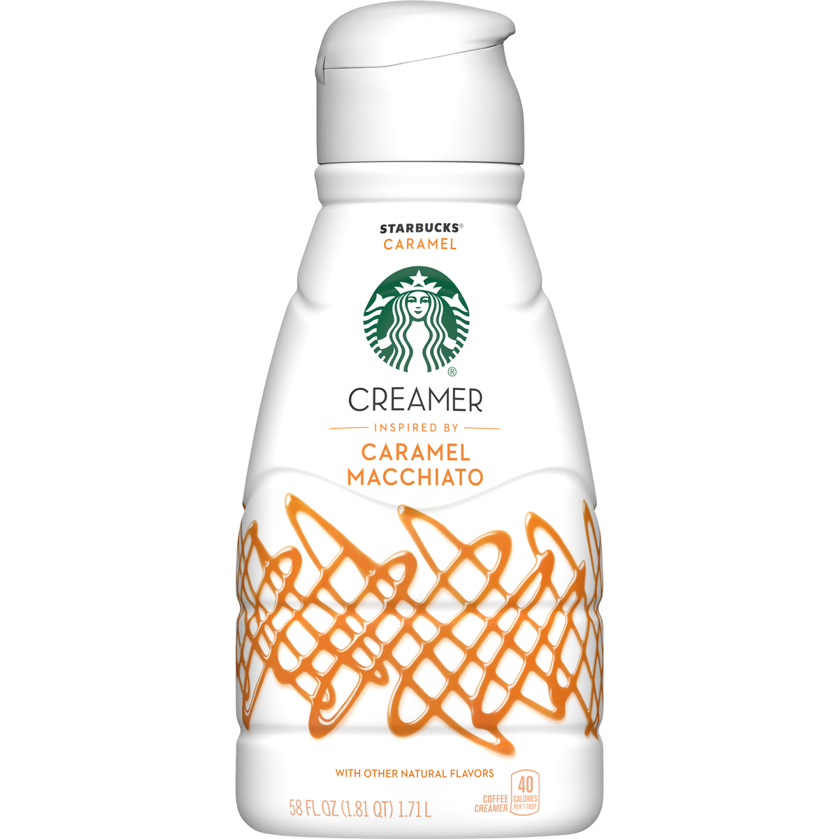 100% zoom minimum zoom level Starbucks Liquid Coffee Creamer, Caramel, 58 fl oz
