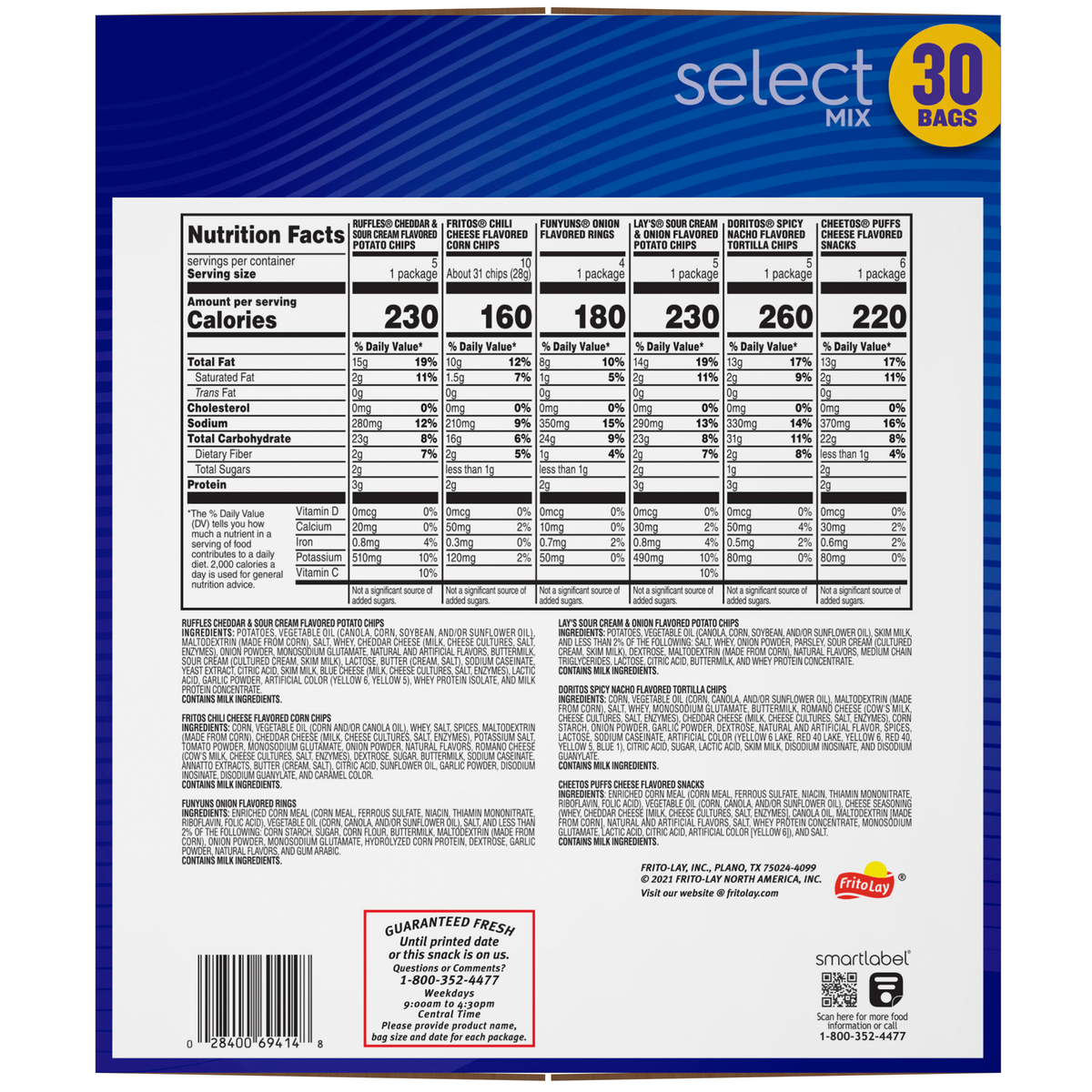 Frito-Lay Select Mix, Variety Pack, 30 ct - Image 4