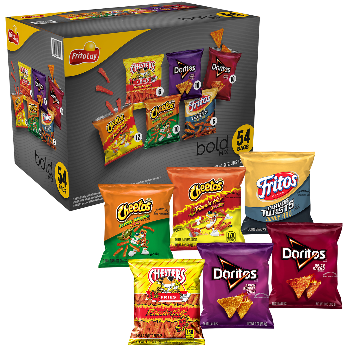 Frito-Lay Bold Mix, Variety Pack, 1 oz, 54 ct - Image 3