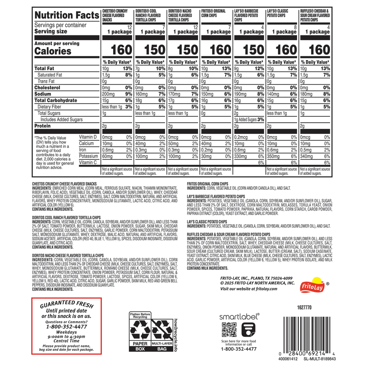 Frito-Lay Classic Mix, Variety Pack, 1 oz, 54 ct - Image 3