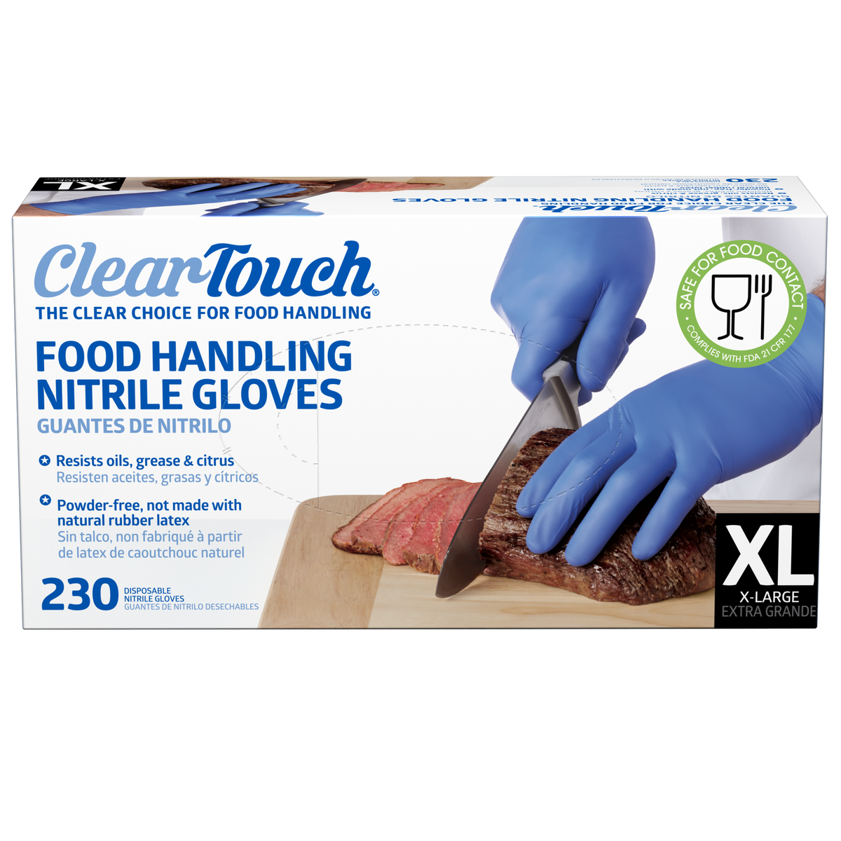 Clear-Touch Food Handling Nitrile Gloves, Extra-Large, Blue, 460 ct - Image 4