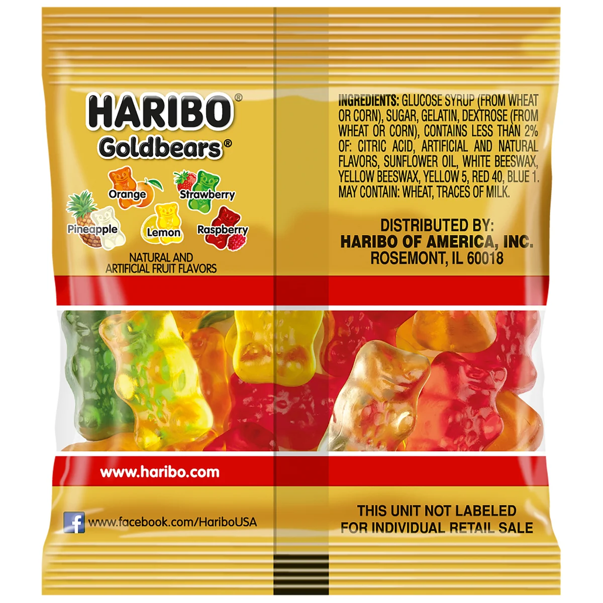 Haribo Goldbears Gummi Candy, Mini Bags, 0.4 oz, 125 ct - Image 4