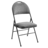 Maxchief Metal High Back Padded Folding Chair, Gray
