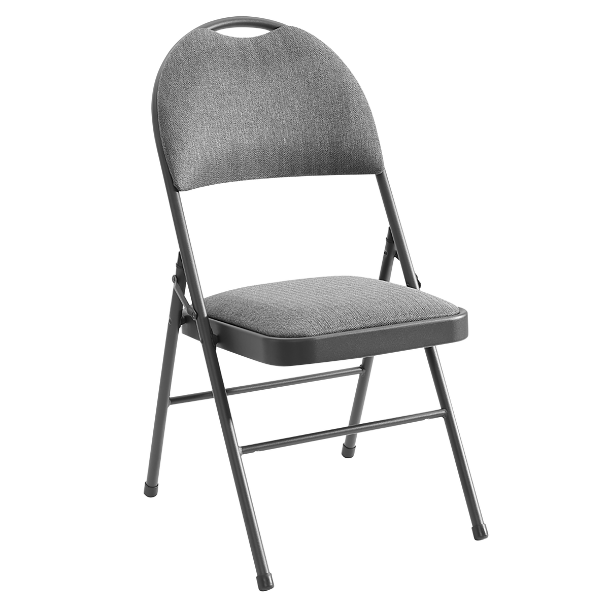 Maxchief Metal High Back Padded Folding Chair, Gray