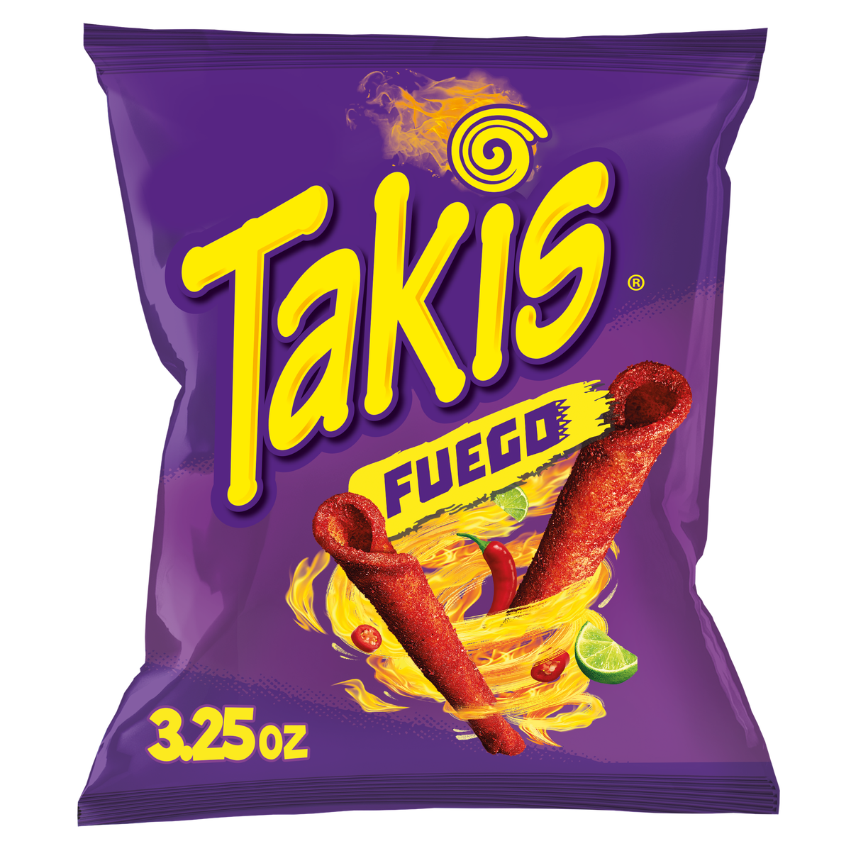 Takis Fuego Tortilla Chips, Hot Chili Pepper & Lime, 3.25 oz, 40 ct - Image 2