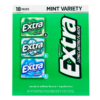 Extra Sugar Free Chewing Gum, Mint Variety Pack, 15 Sticks, 18 ct