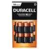 Duracell Coppertop Alkaline D Batteries, 14 ct