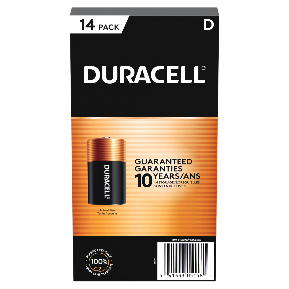 Duracell Coppertop Alkaline D Batteries, 14 ct - Image 2