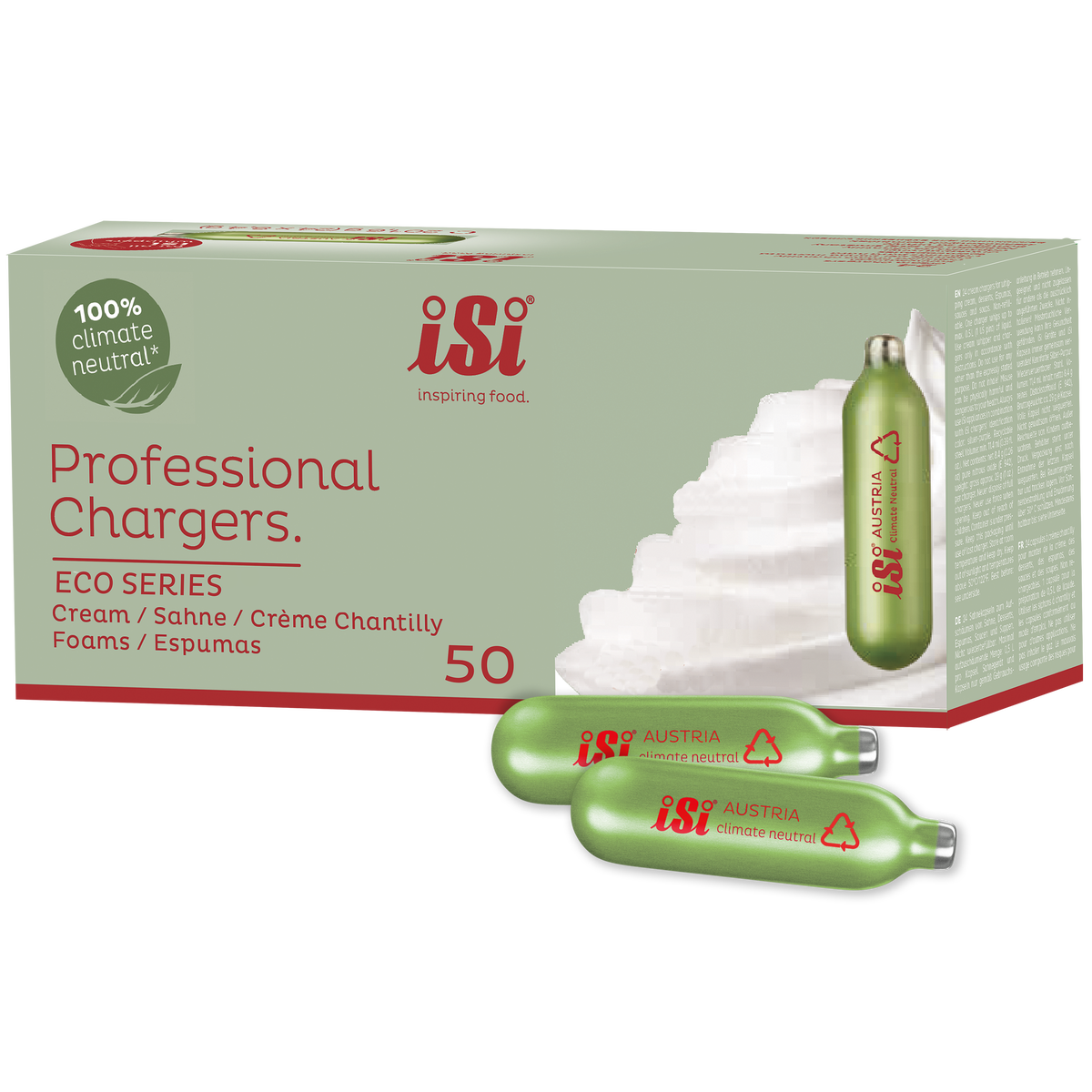 iSi Professional Chargers, Eco Series, 8.4 g, 50 ct