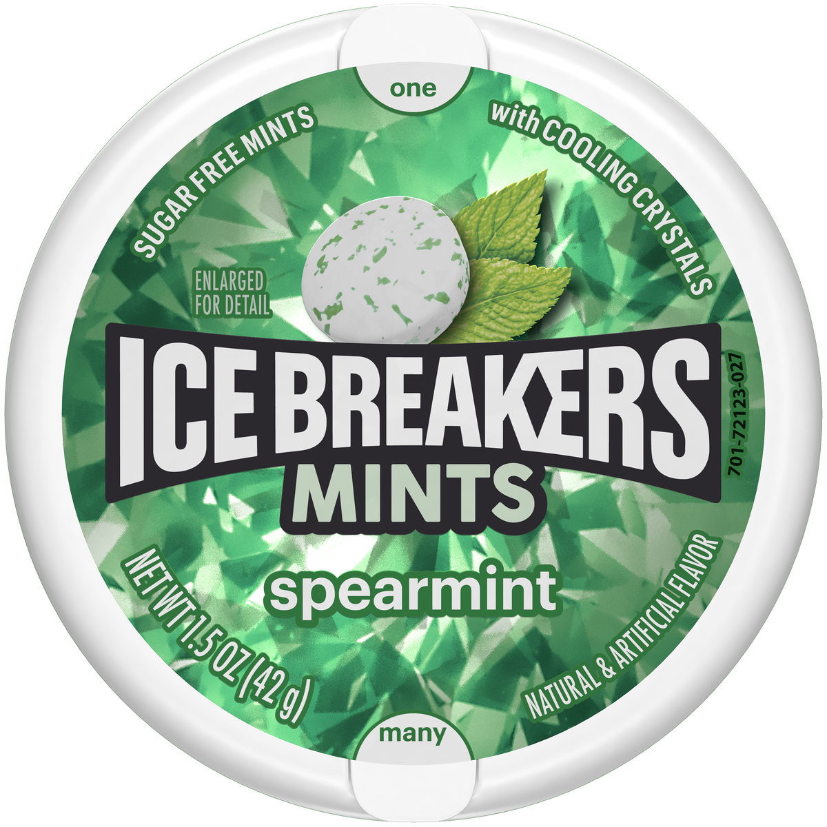 Ice Breakers Sugar Free Mints with Cooling Crystals, Spearmint, 1.5 oz, 8 ct - Image 3