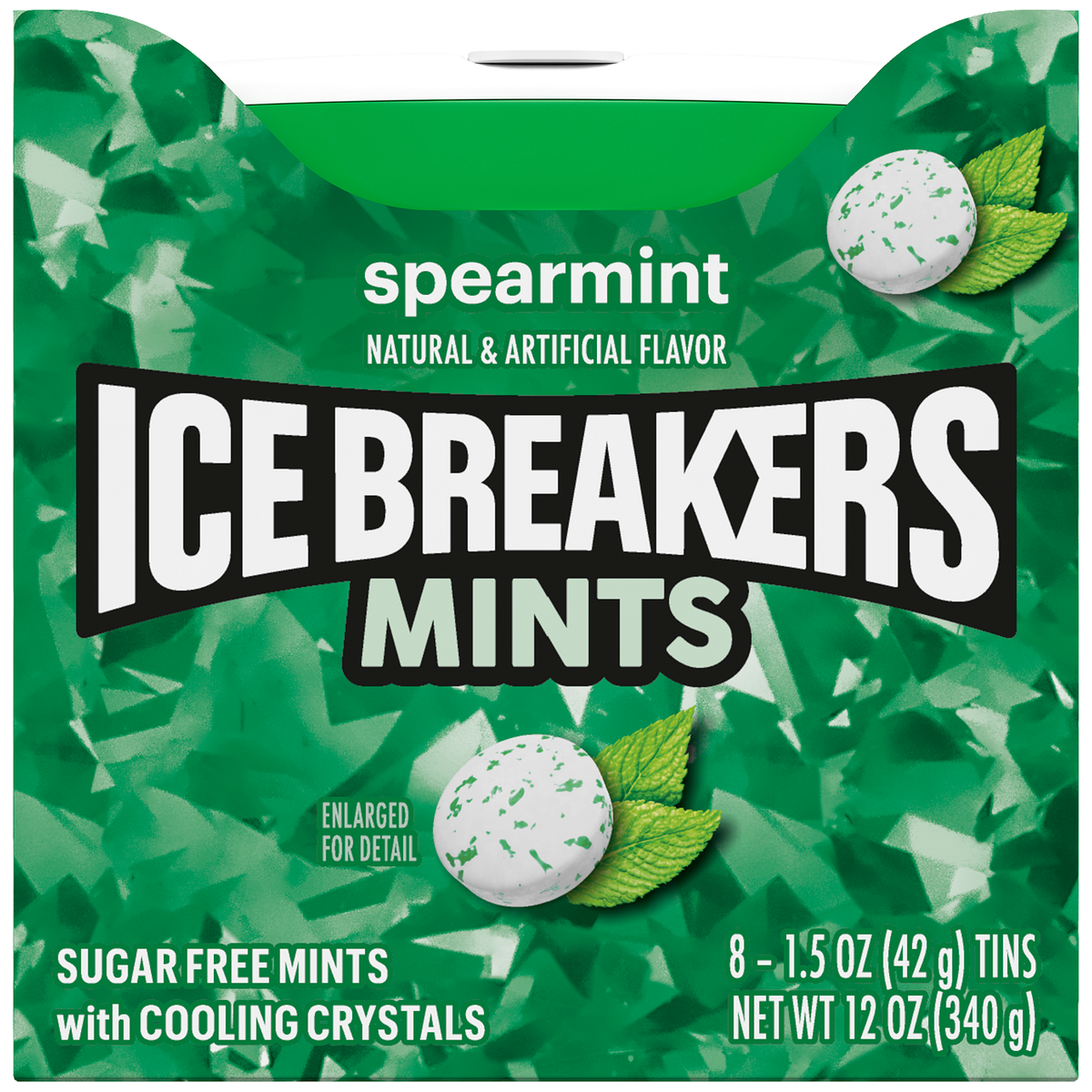 Ice Breakers Sugar Free Mints with Cooling Crystals, Spearmint, 1.5 oz, 8 ct - Image 4